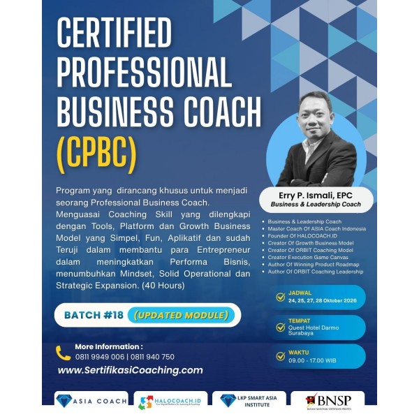 CPBC SURABAYA (CERTIFIED PROFESSIONAL BUSINESS COACH) 